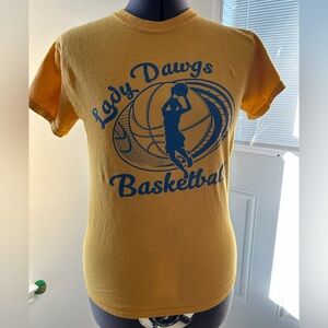 Lady Dawgs Basketball Women's Tee - Mustard